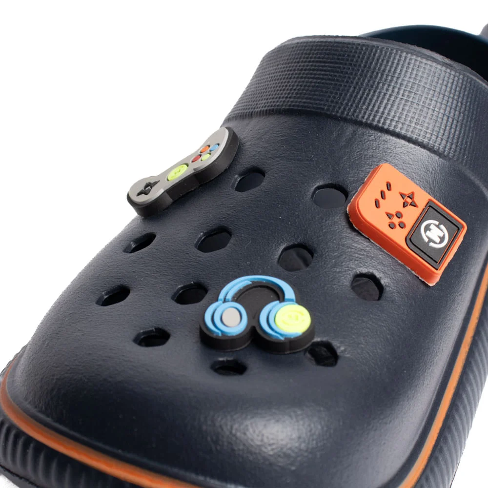 Sandália Babuche Infantil Molekinho Pins Marinho/Laranja Azul 5