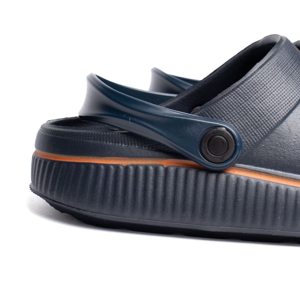 Sandália Babuche Infantil Molekinho Pins Marinho/Laranja Azul 6