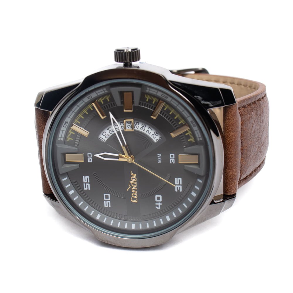 Relógio Masculino Condor Analógico CO2115NBZ/3F Marrom Preto 3