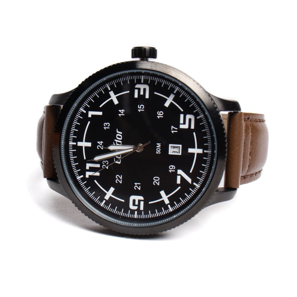 Relógio Masculino Condor Analógico CO2115NBQ/3P Marrom Preto 3