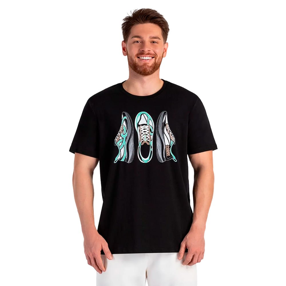 Camiseta Unissex Olympikus Comfy Estampa Corre 4 Preto