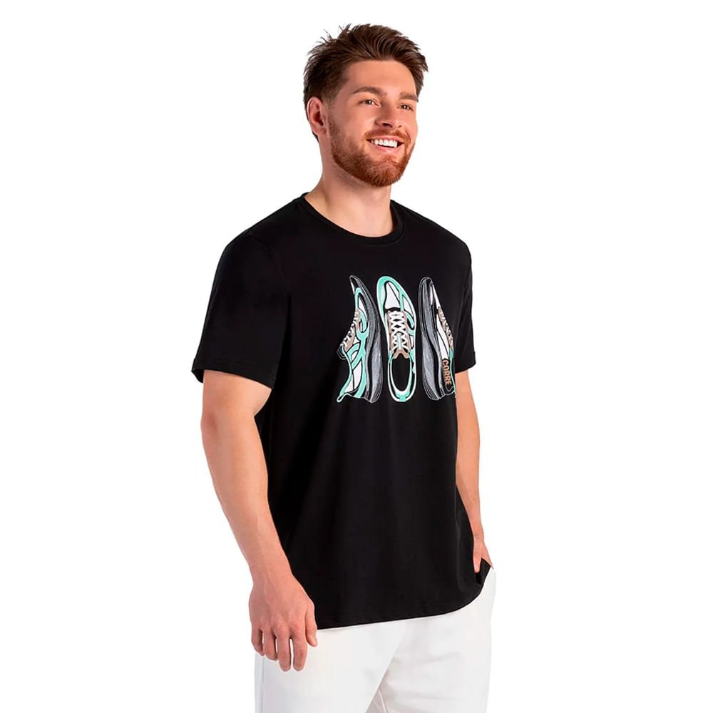 Camiseta Unissex Olympikus Comfy Estampa Corre 4 Preto Preto 3