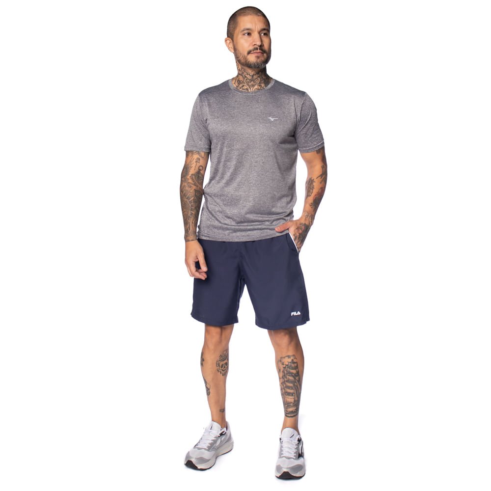 Bermuda Masculina Fila Train II Marinho/Branco Azul Marinho 5