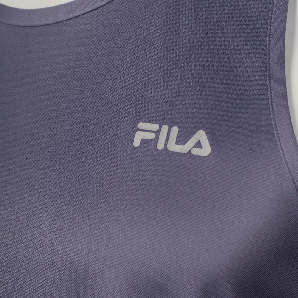 Regata Masculina Fila Basic Sports II Azul Escuro Cinza 3