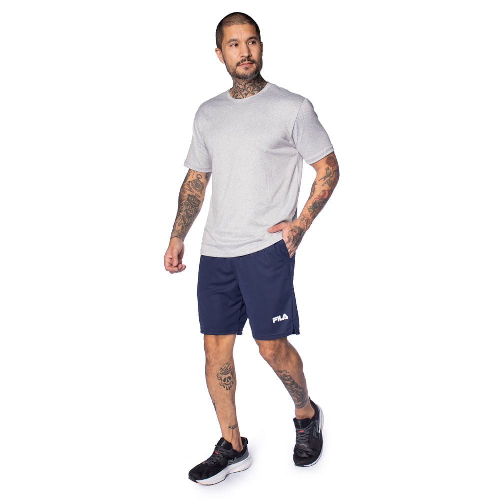 Bermuda Masculina Fila Sports Logo Marinho Azul Marinho 5