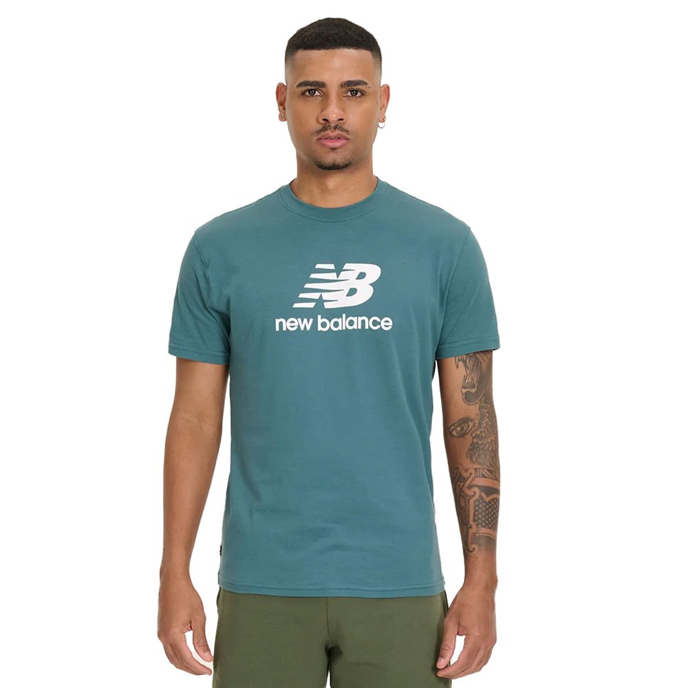 Camiseta Masculina New Balance Essentials Verde