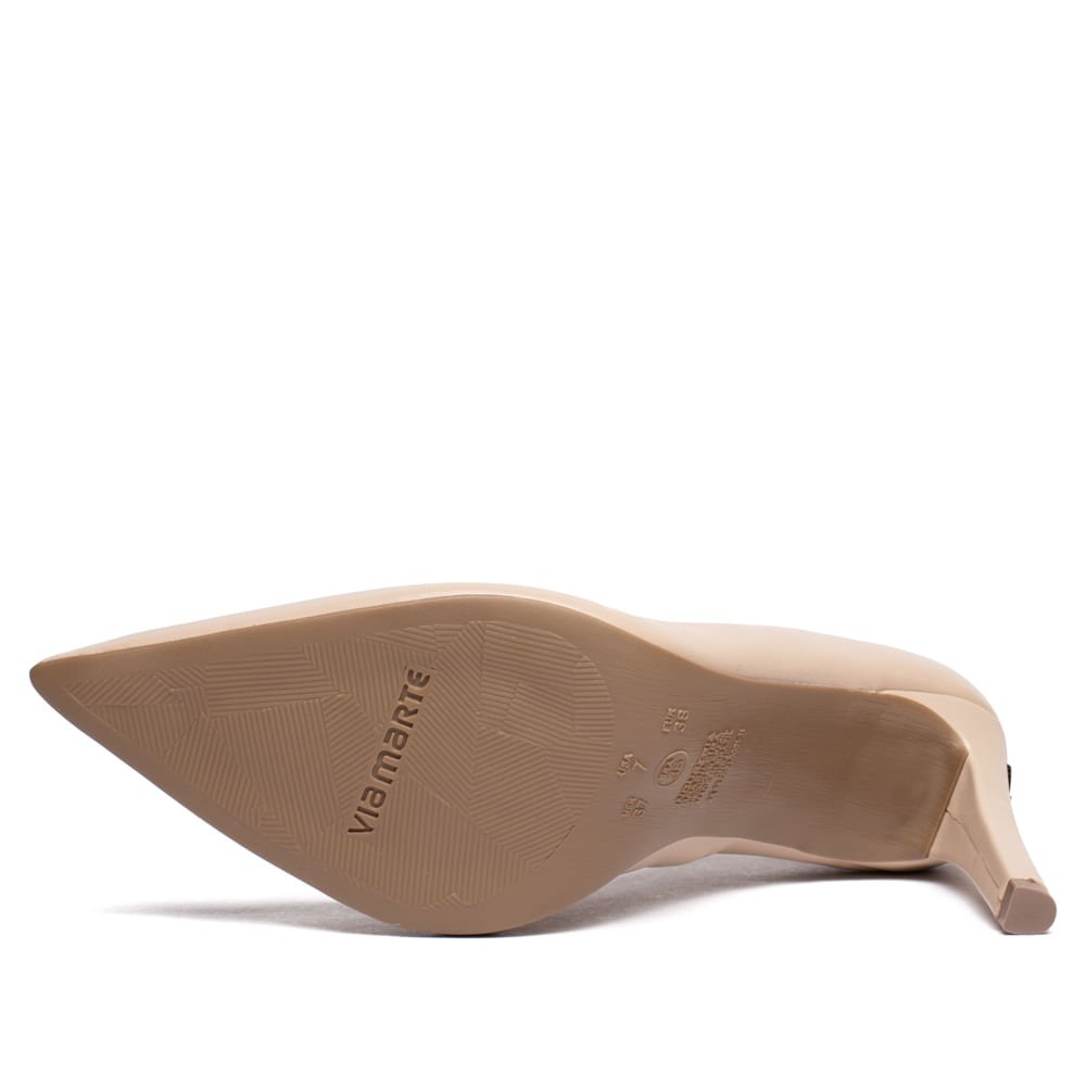 Scarpin Feminino Via Marte Napa Casual Creme Creme 2
