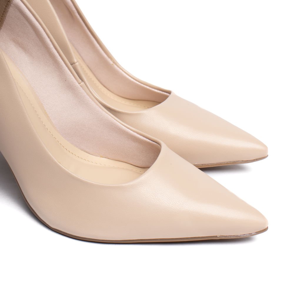 Scarpin Feminino Via Marte Napa Casual Creme Creme 5