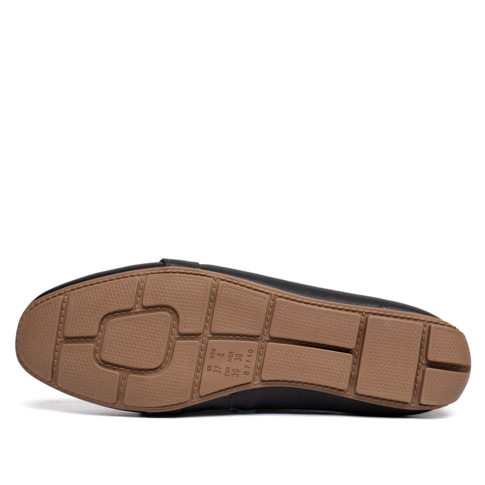 Mocassim Feminino Campesí Strass Preto Preto 2