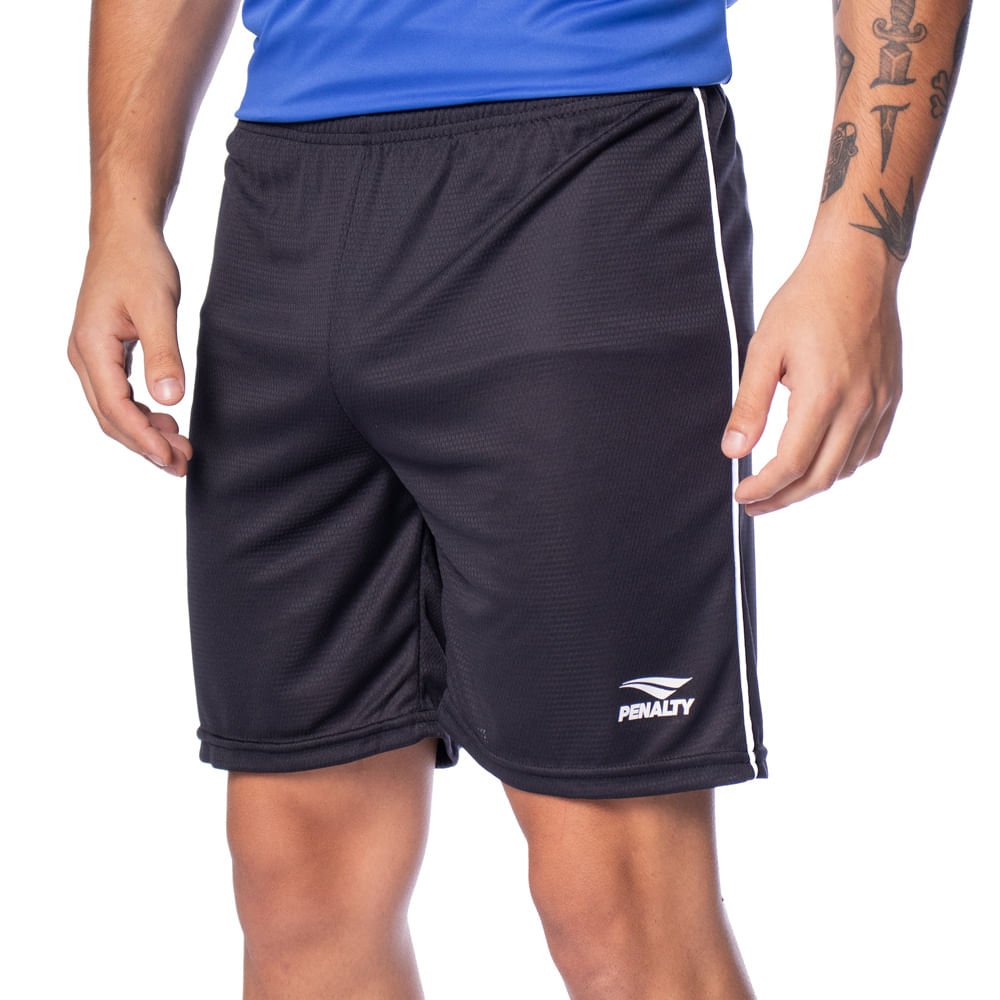 Calção Juvenil Penalty Futebol Line Preto/Branco