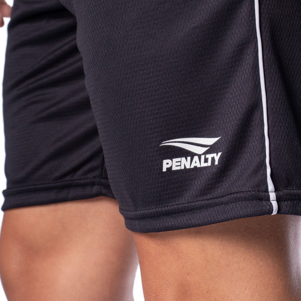 Calção Juvenil Penalty Futebol Line Preto/Branco Preto 3