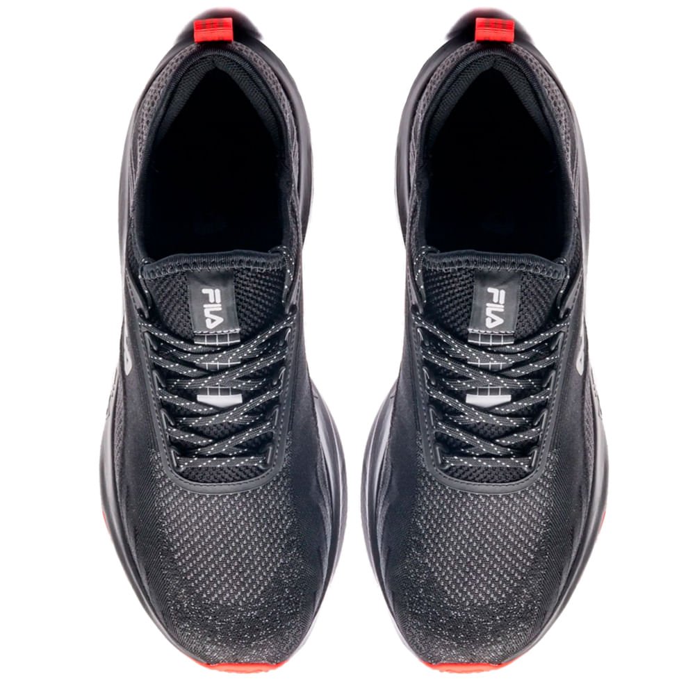 Tênis Masculino Fila Go Trainer 2 Energized Preto/Vermelho Preto 4