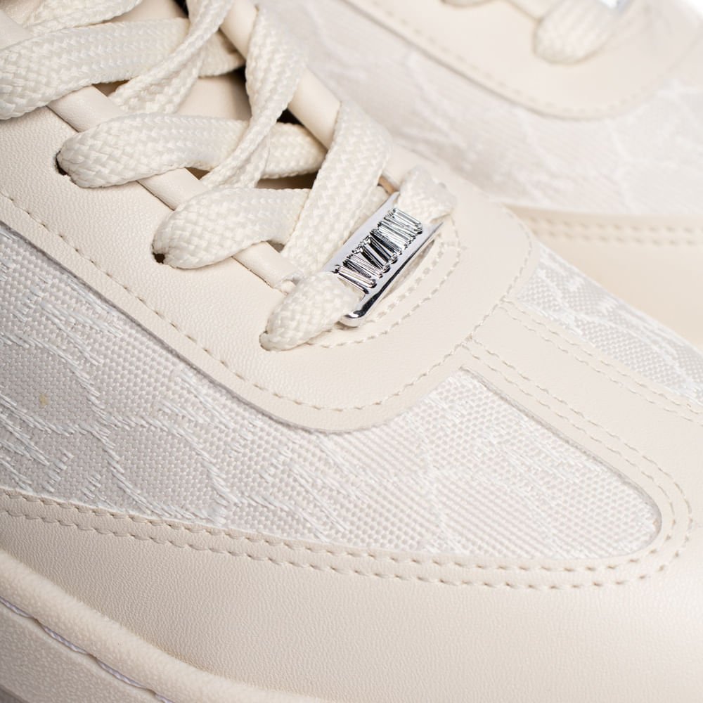 Tênis Feminino Vizzano Tramado Monograma Off White Off White 5