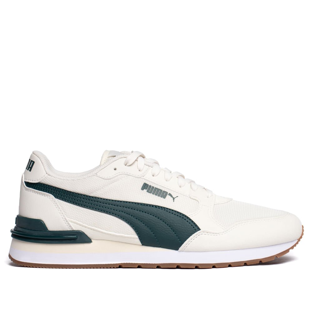 Tênis Masculino Puma ST Runner V4 Mesh Off White/Verde