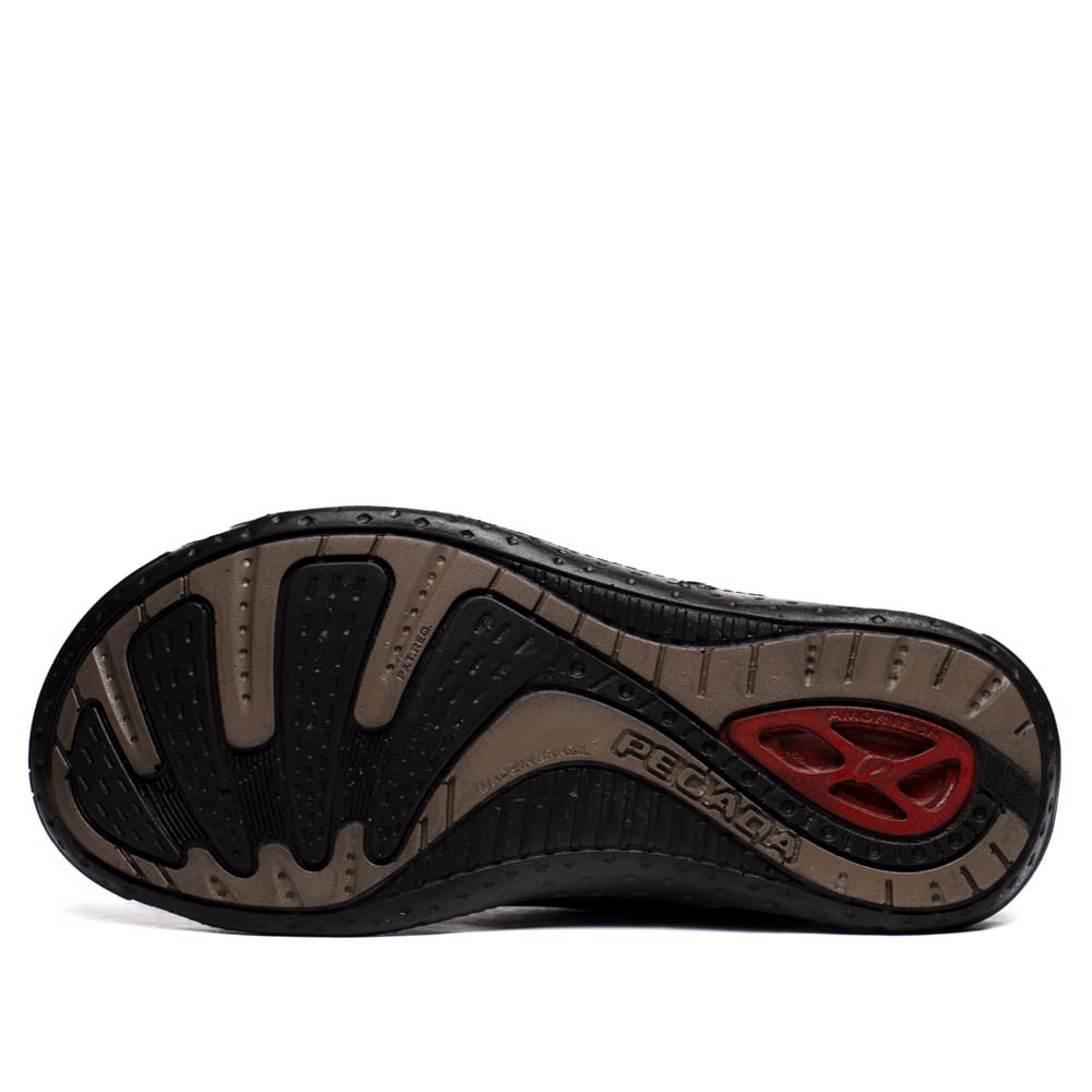 Chinelo Masculino Pegada Anilina Tiras Couro Marrom Escuro Marrom Escuro 3