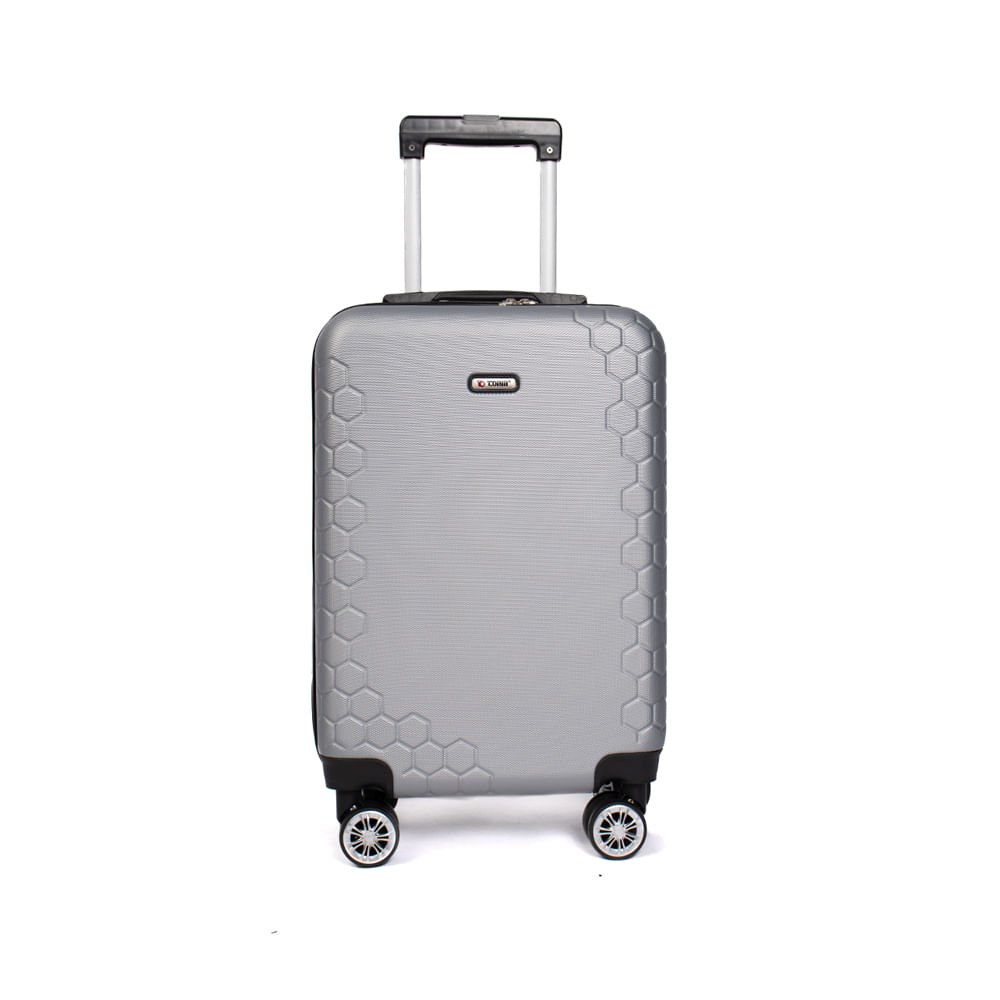 Mala Tonin Hexagon Rígida Bordo Pequena Prata