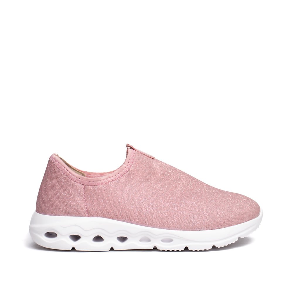 Tênis Infantil Molekinha Calce Fácil Glitter Rosa