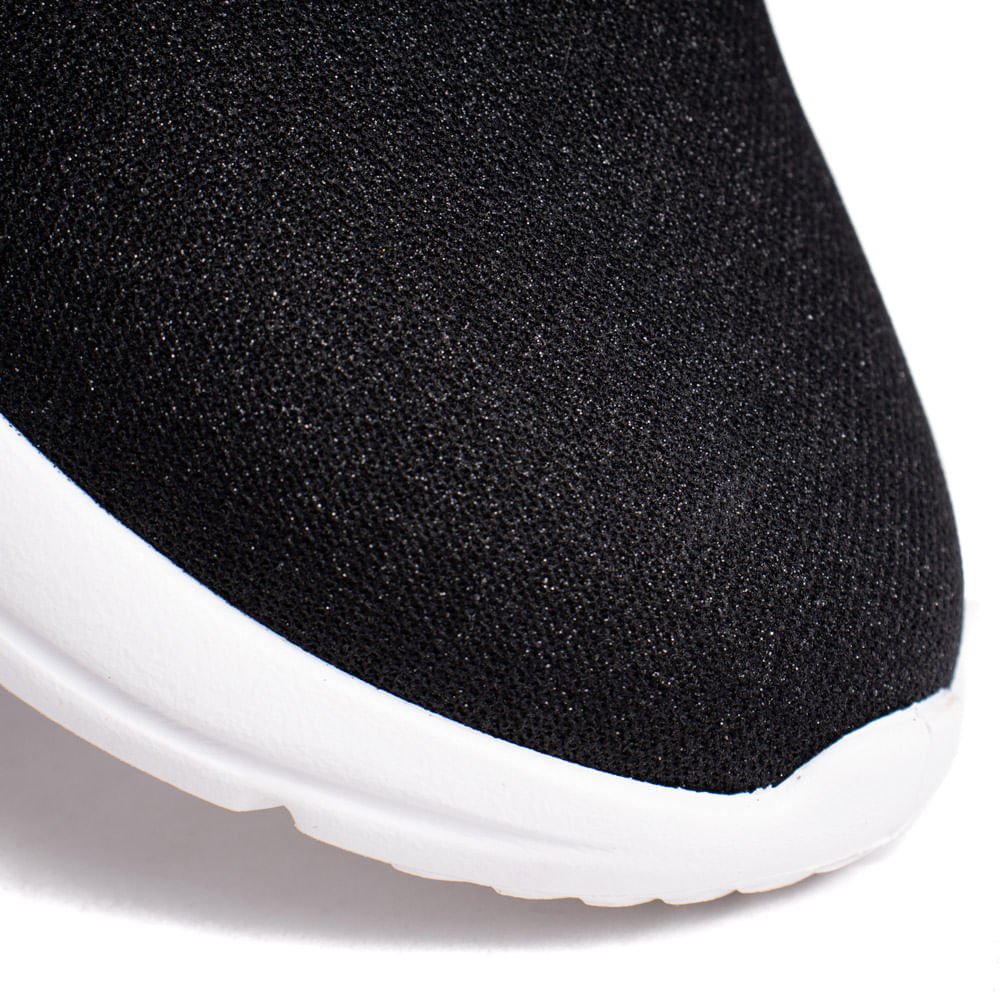 Tênis Infantil Molekinha Calce Fácil Glitter Preto Preto 5