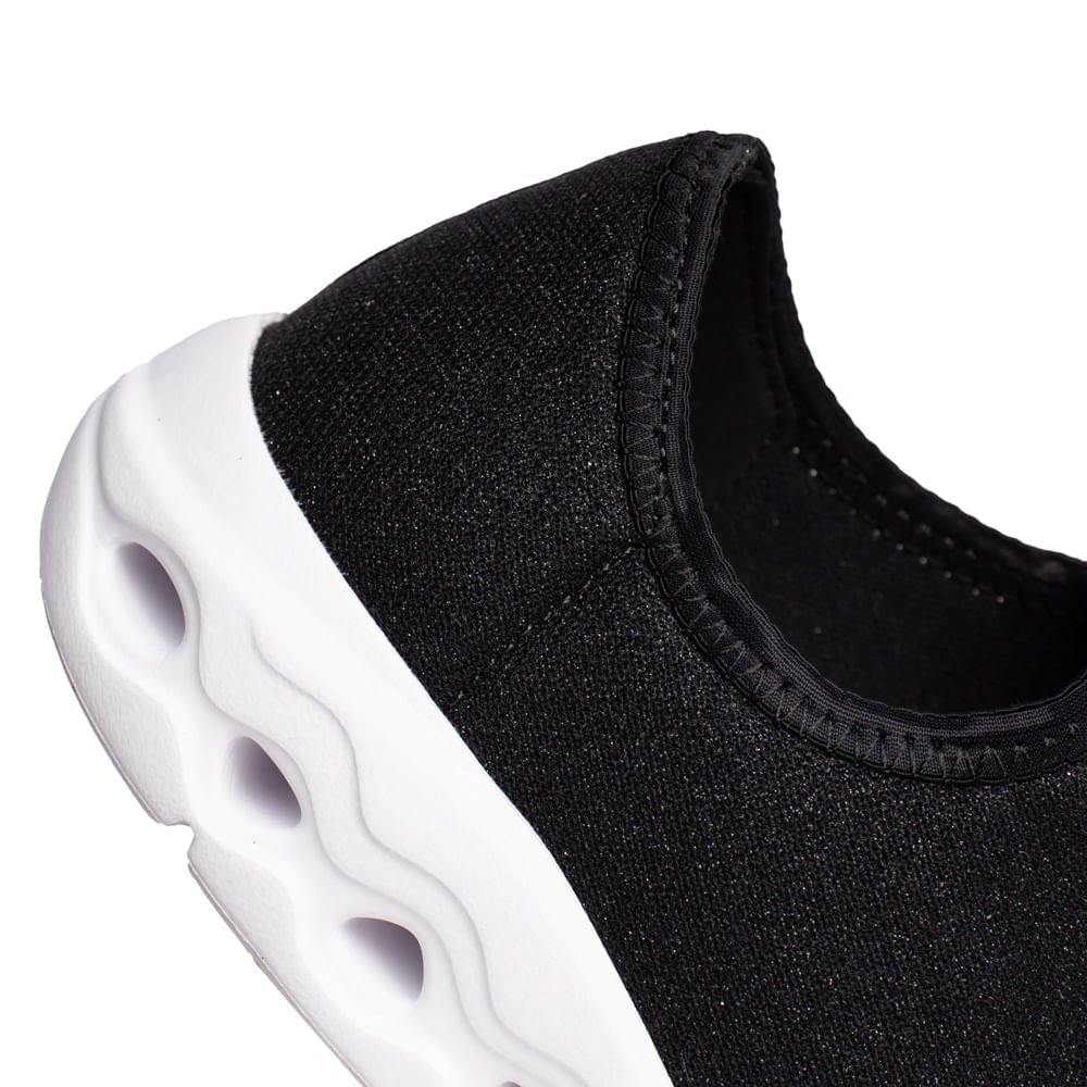 Tênis Infantil Molekinha Calce Fácil Glitter Preto Preto 6