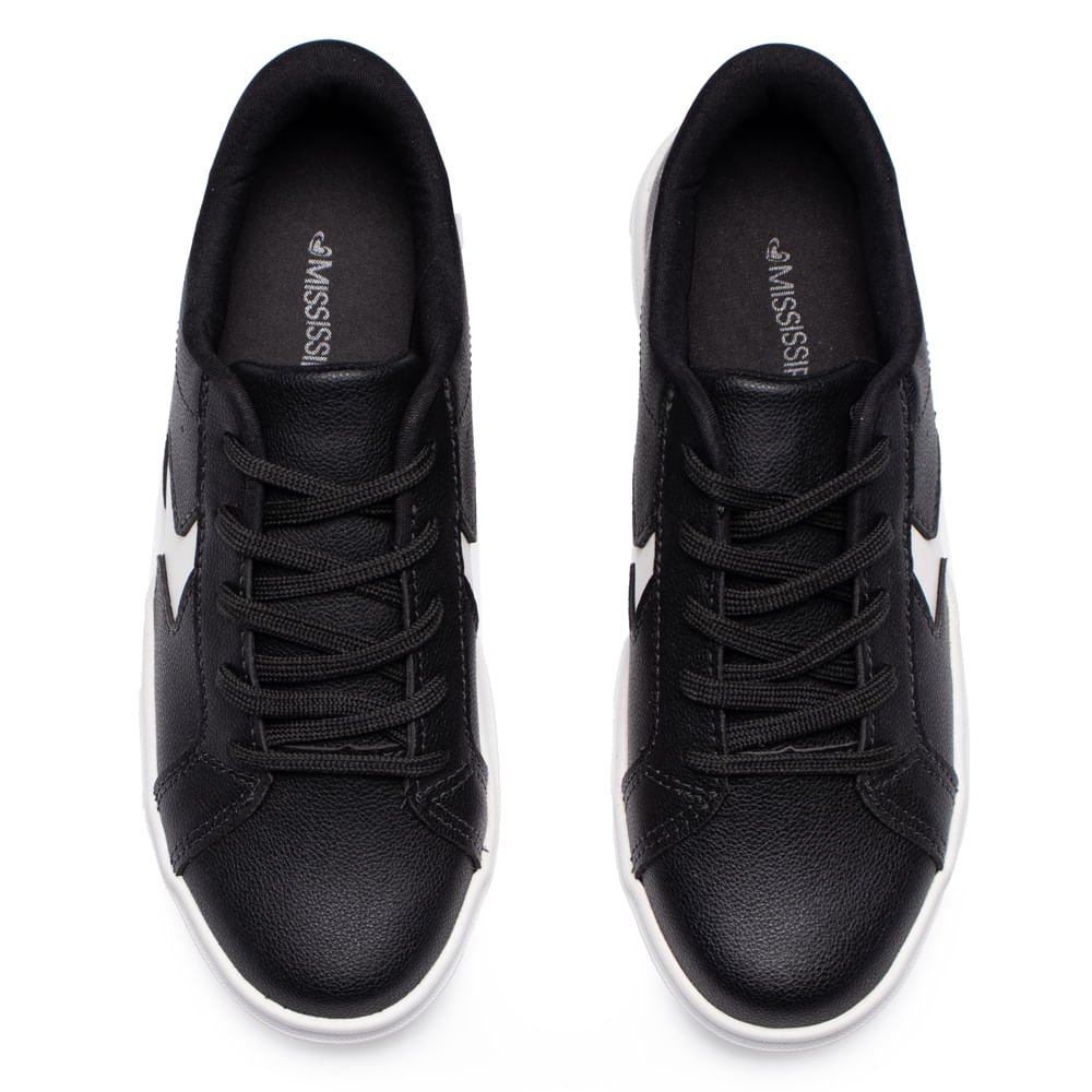Tênis Feminino Mississipi Napa Preto/Branco Preto 4