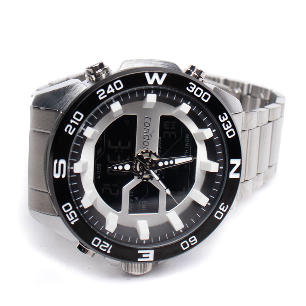 Relógio Masculino Condor Analógico/Digital COY121AC/4X Prat Prata 3