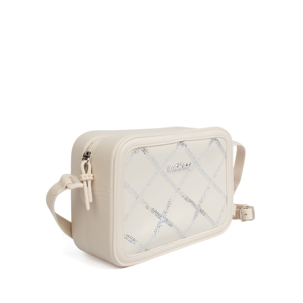 Bolsa Feminina Moleca Tiracolo Pequena Branco Off Branco 3