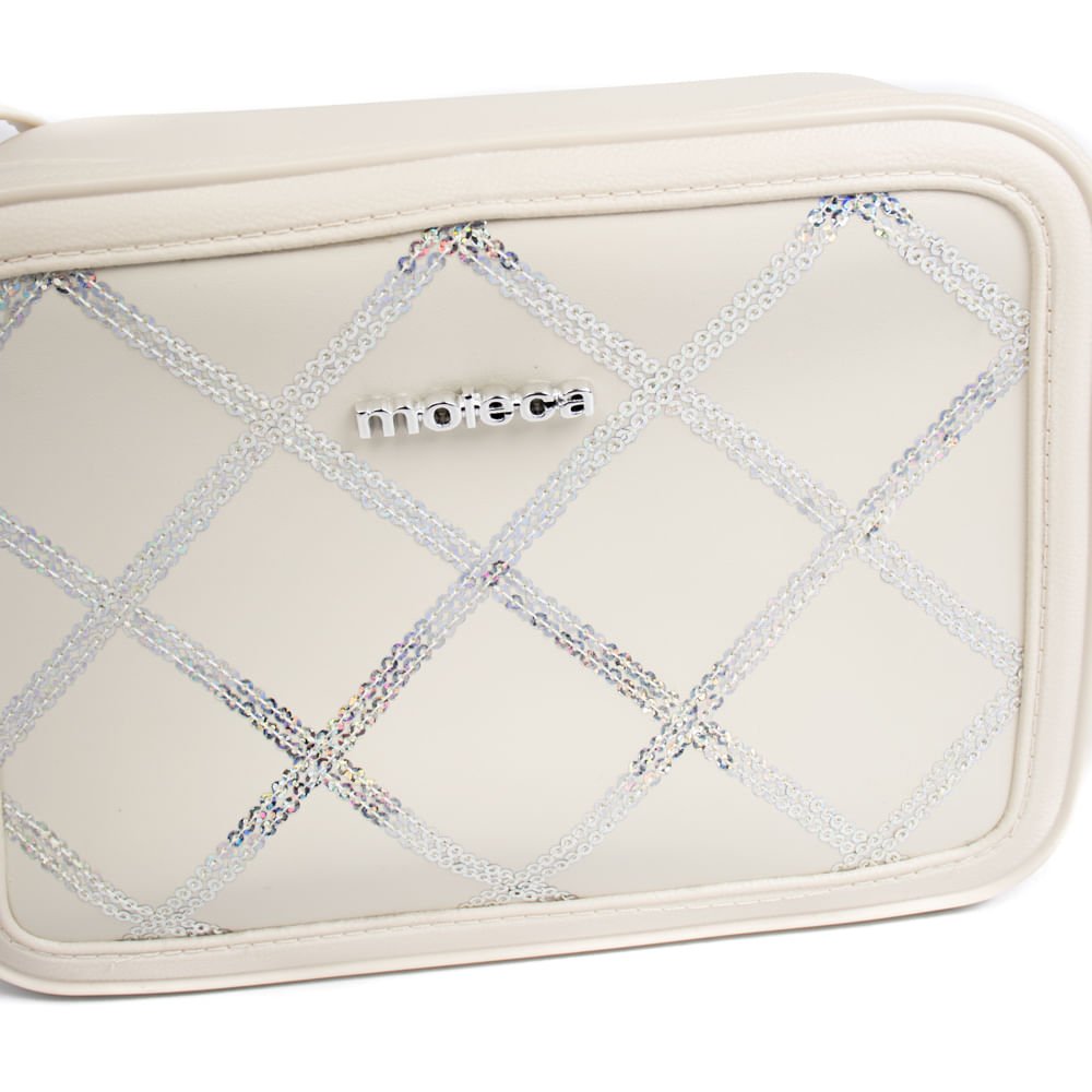 Bolsa Feminina Moleca Tiracolo Pequena Branco Off Branco 6