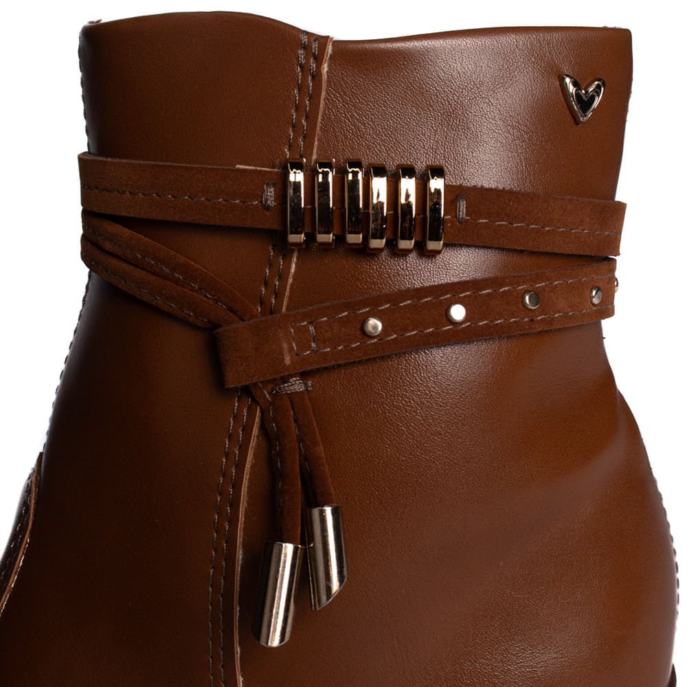 Bota Feminina Mississipi de Cano Curto Marrom Marrom 5