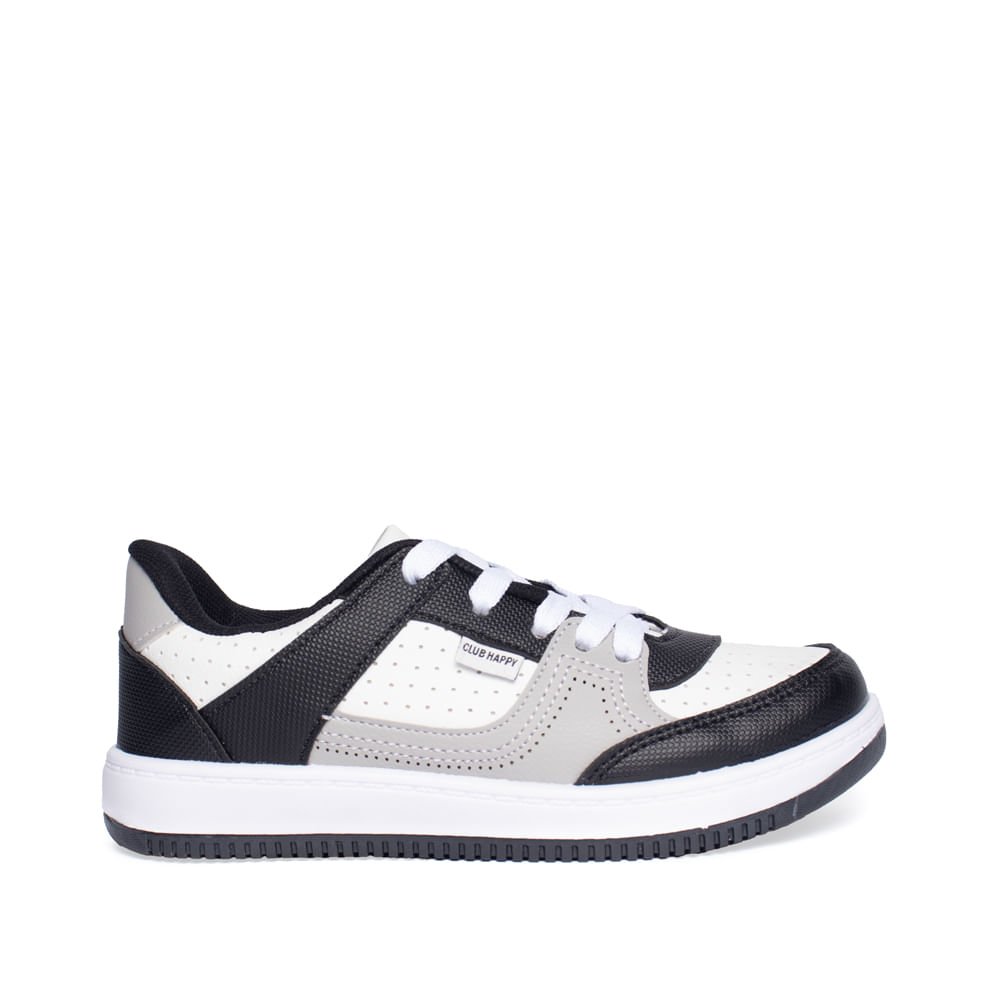 Tênis Infantil Club Happy Street Preto/Branco