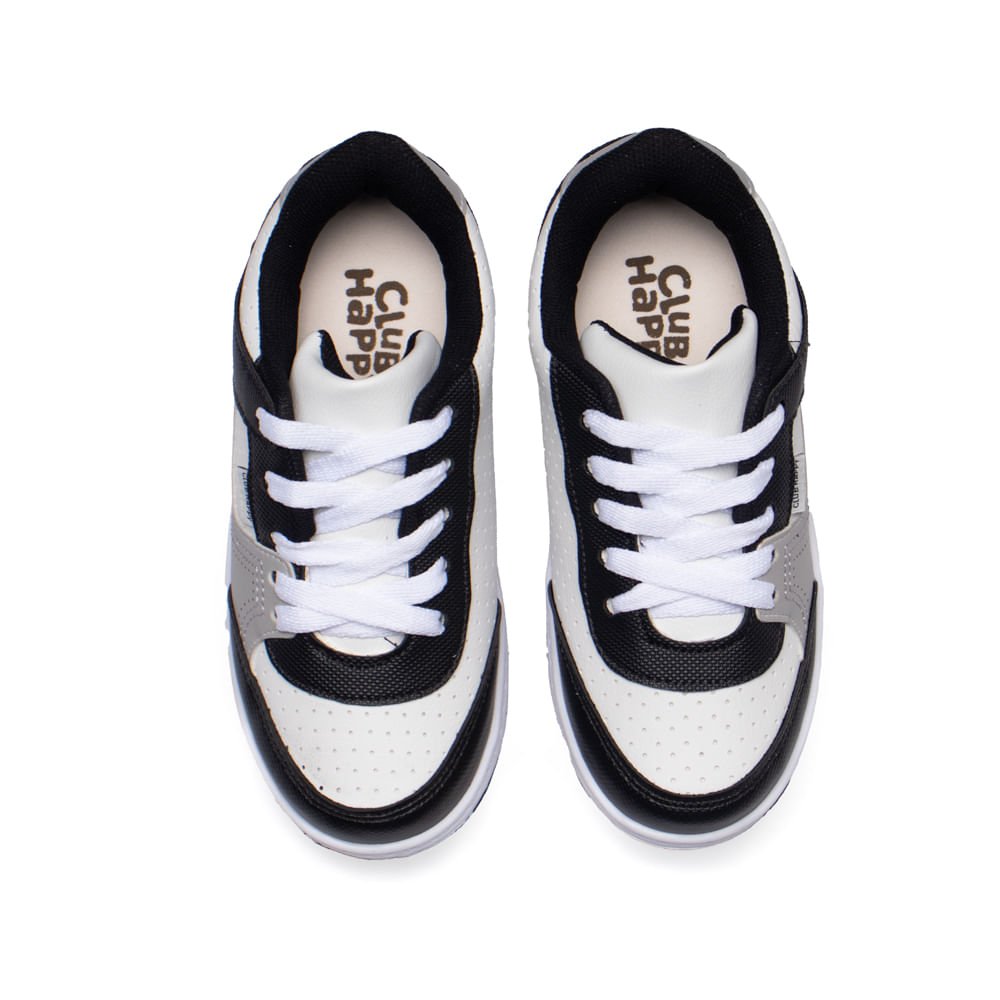 Tênis Infantil Club Happy Street Preto/Branco Preto 4