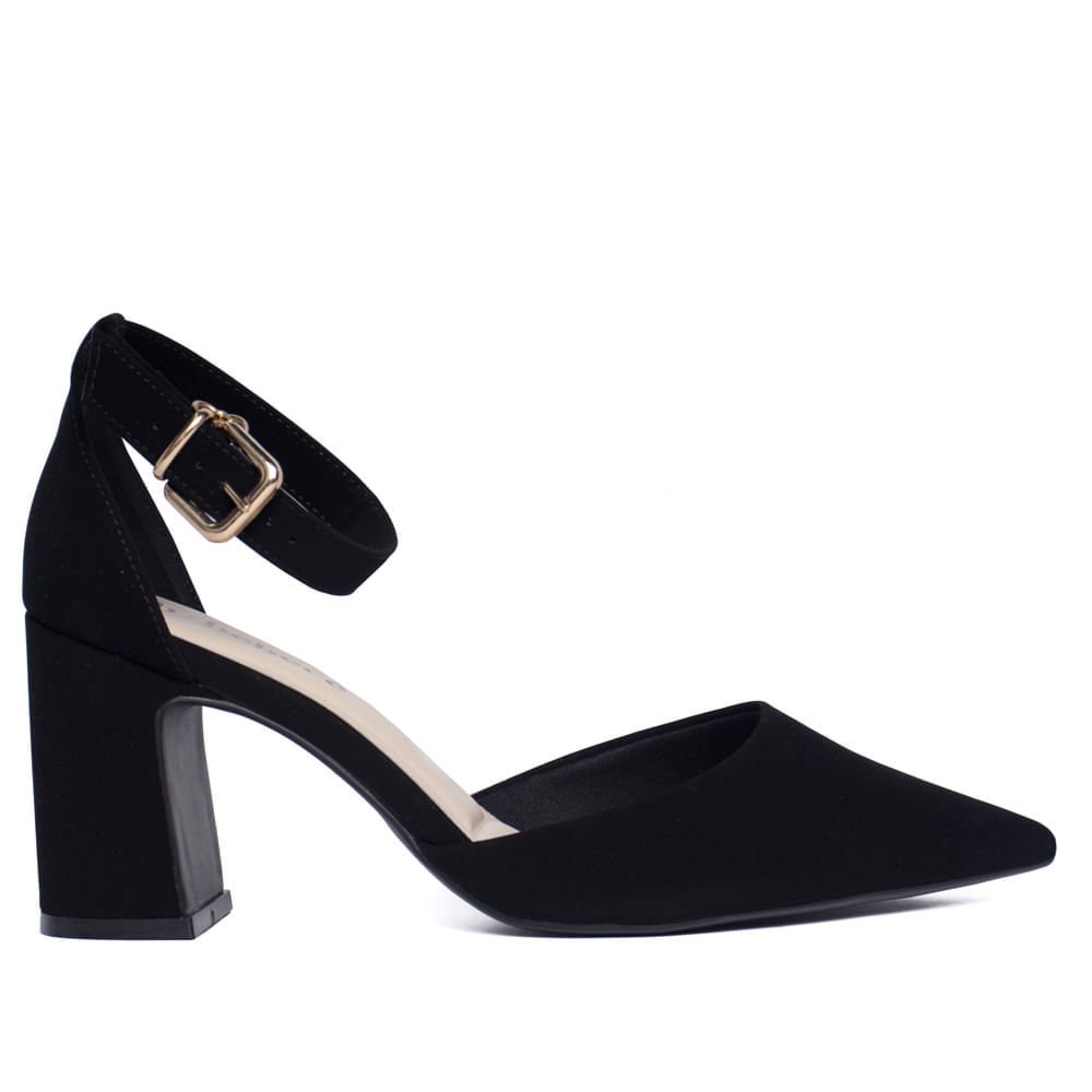 Scarpin Feminino Bebecê Bico Fino Preto