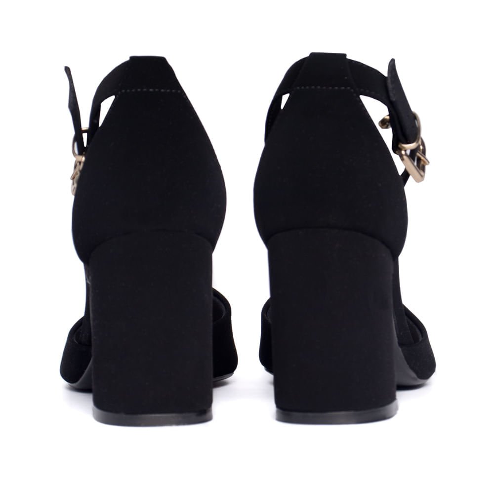 Scarpin Feminino Bebecê Bico Fino Preto Preto 3