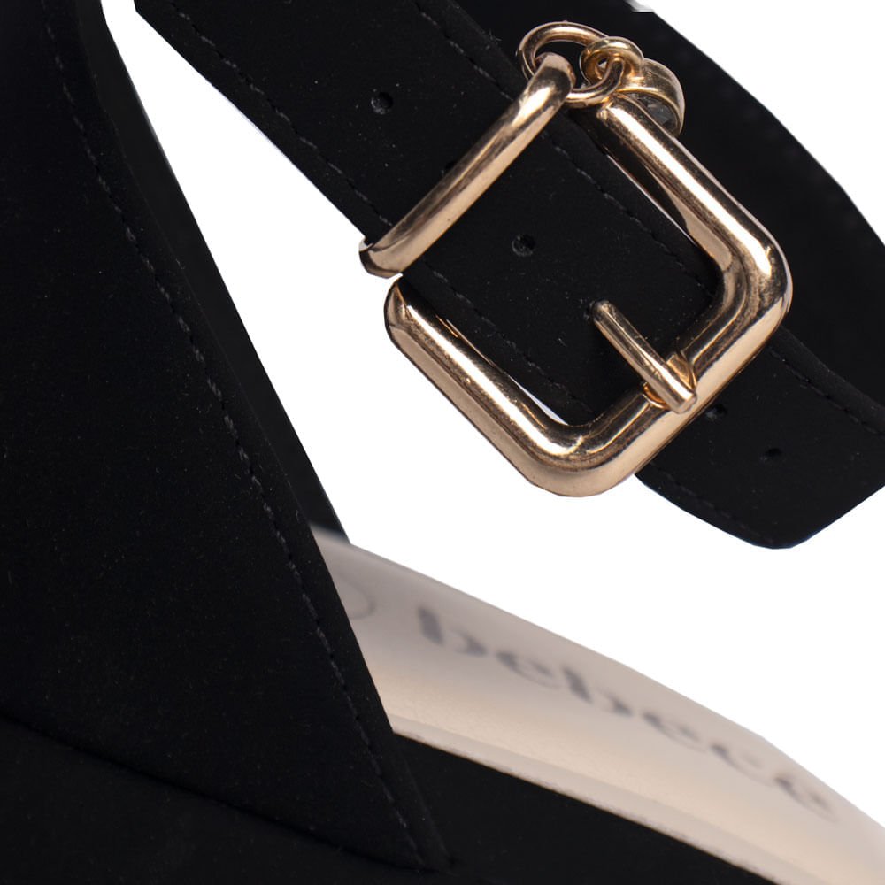 Scarpin Feminino Bebecê Bico Fino Preto Preto 5