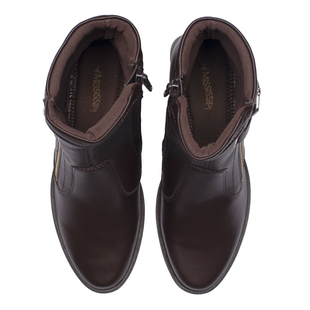 Bota Mississipi de Cano Curto Marrom/Café Marrom 4