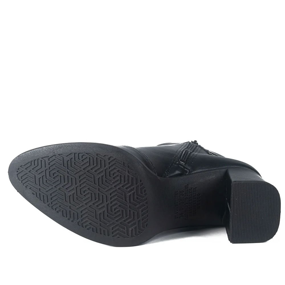 Bota Feminina Dakota Cano Curto com Tira de Strass Preto Preto 2