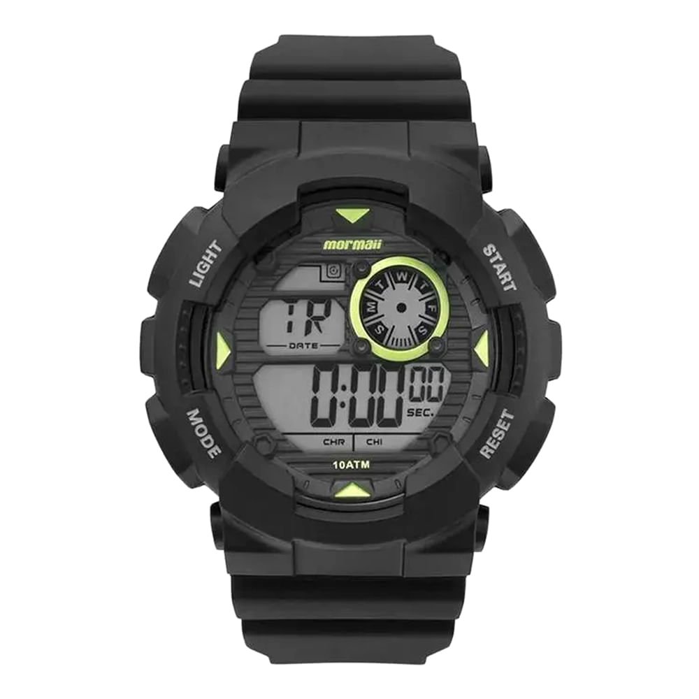 Relógio Masculino Mormaii Wave Digital Mo34158v Preto/verde