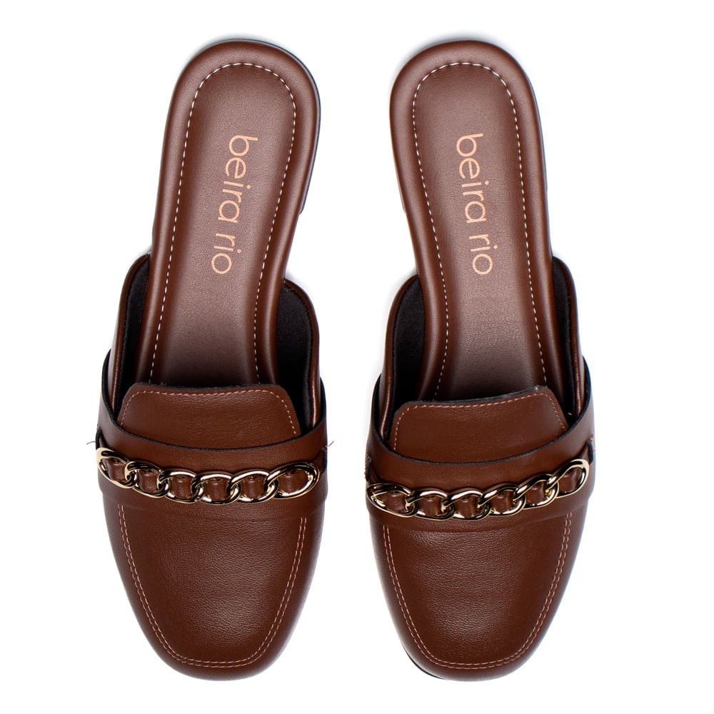 Sapatilha Mule Feminina Beira Rio Napa Turim Marrom Marrom 4
