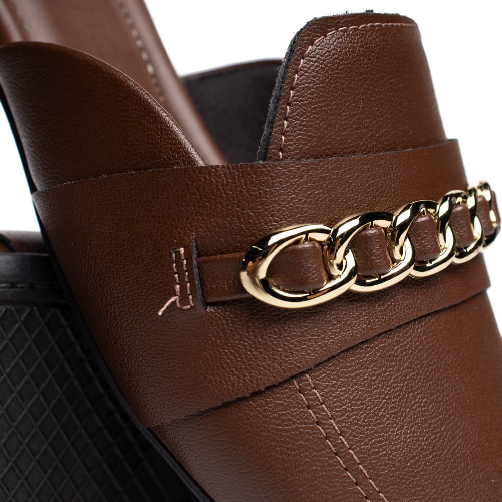 Sapatilha Mule Feminina Beira Rio Napa Turim Marrom Marrom 6