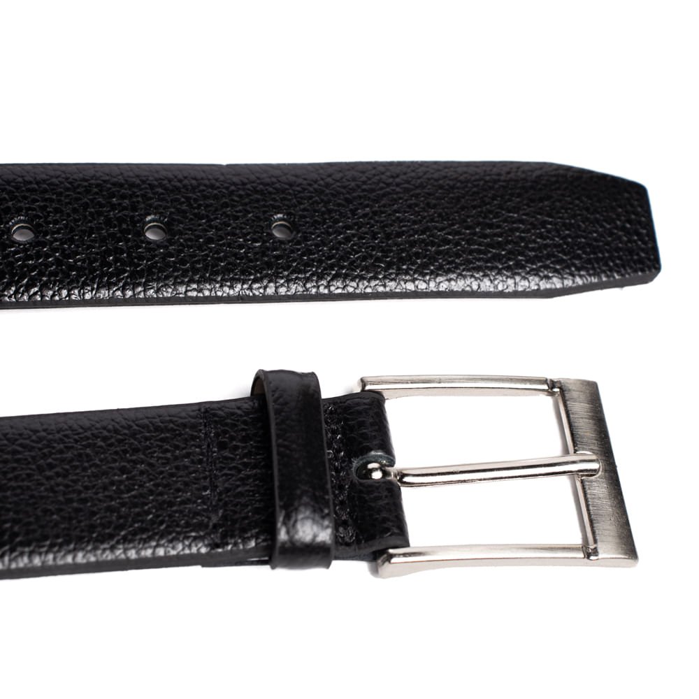 Cinto Masculino Fasolo Couro Social G212143 751 Níquel Preto Preto 3