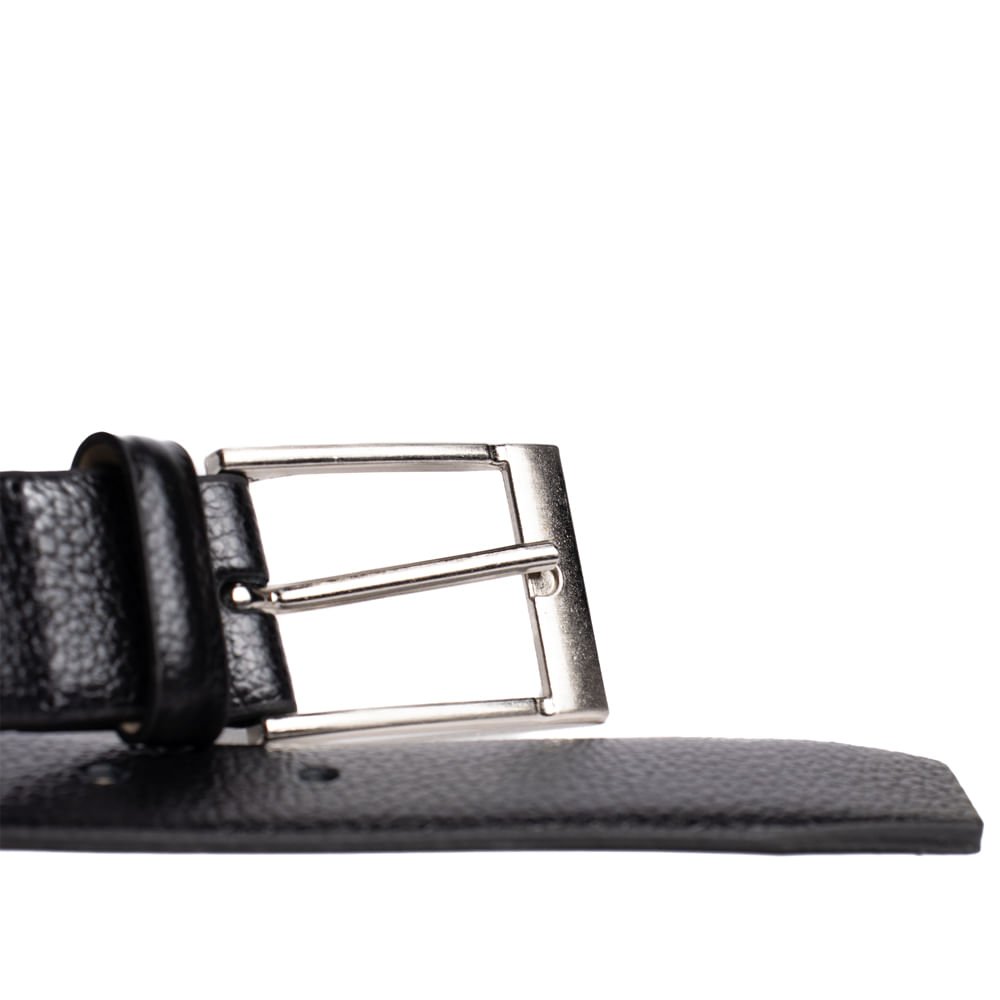 Cinto Masculino Fasolo Couro Social G212143 751 Níquel Preto Preto 5