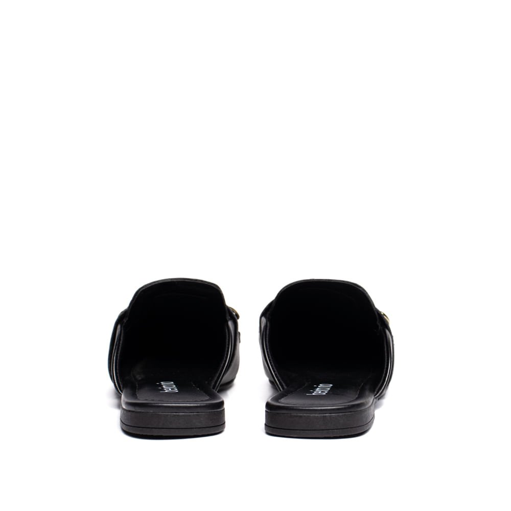 Mule Feminina Beira Rio Napa Turim Preto Preto 3