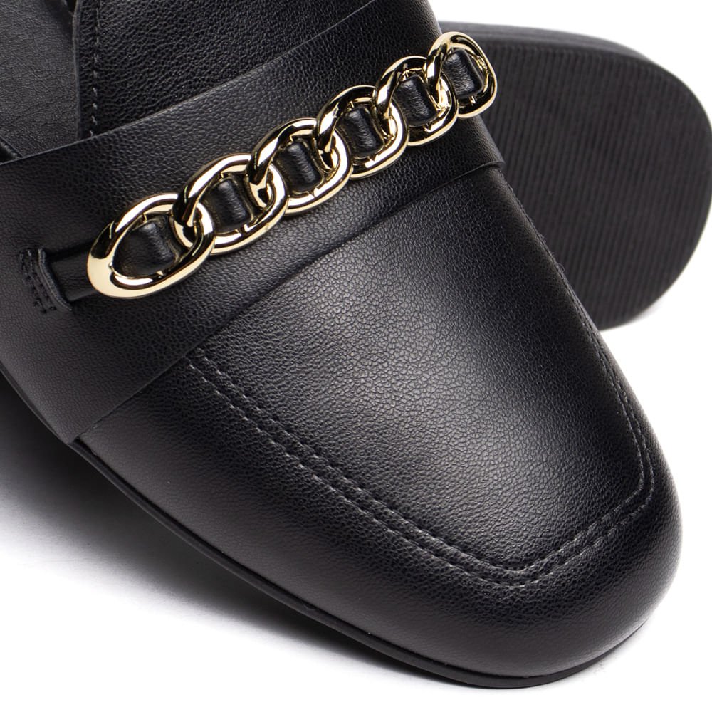 Mule Feminina Beira Rio Napa Turim Preto Preto 7