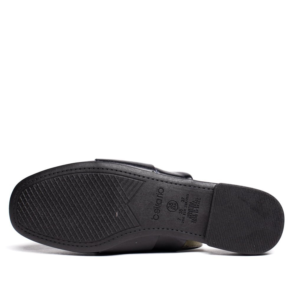 Mule Feminina Beira Rio Napa Turim Preto Preto 2