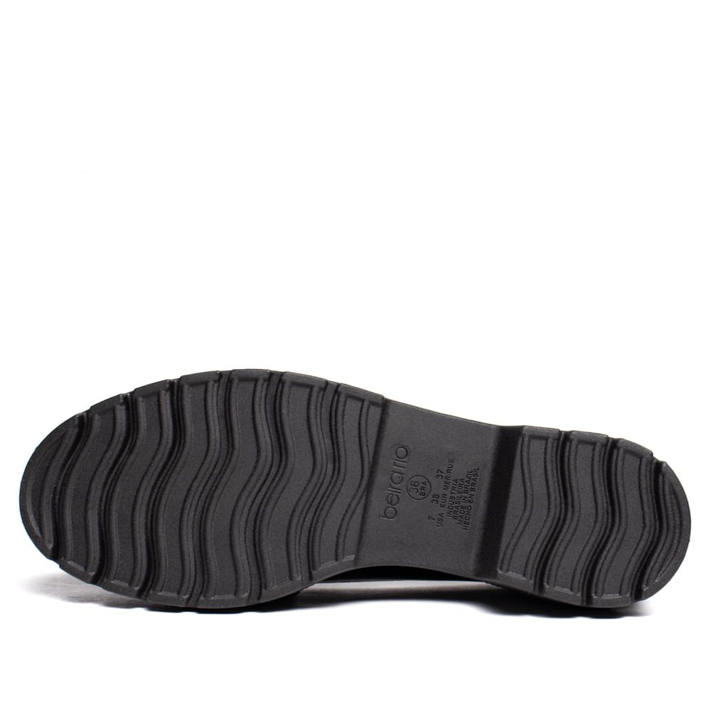 Mocassim Feminino Beira Rio Detalhe Dourado Preto Preto 2