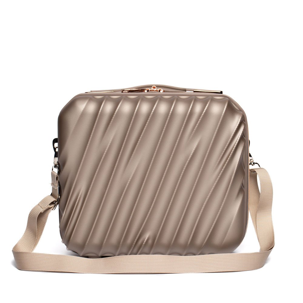 Frasqueira Viagem Yins Rígida ABS Pequena Dourado Dourado 2