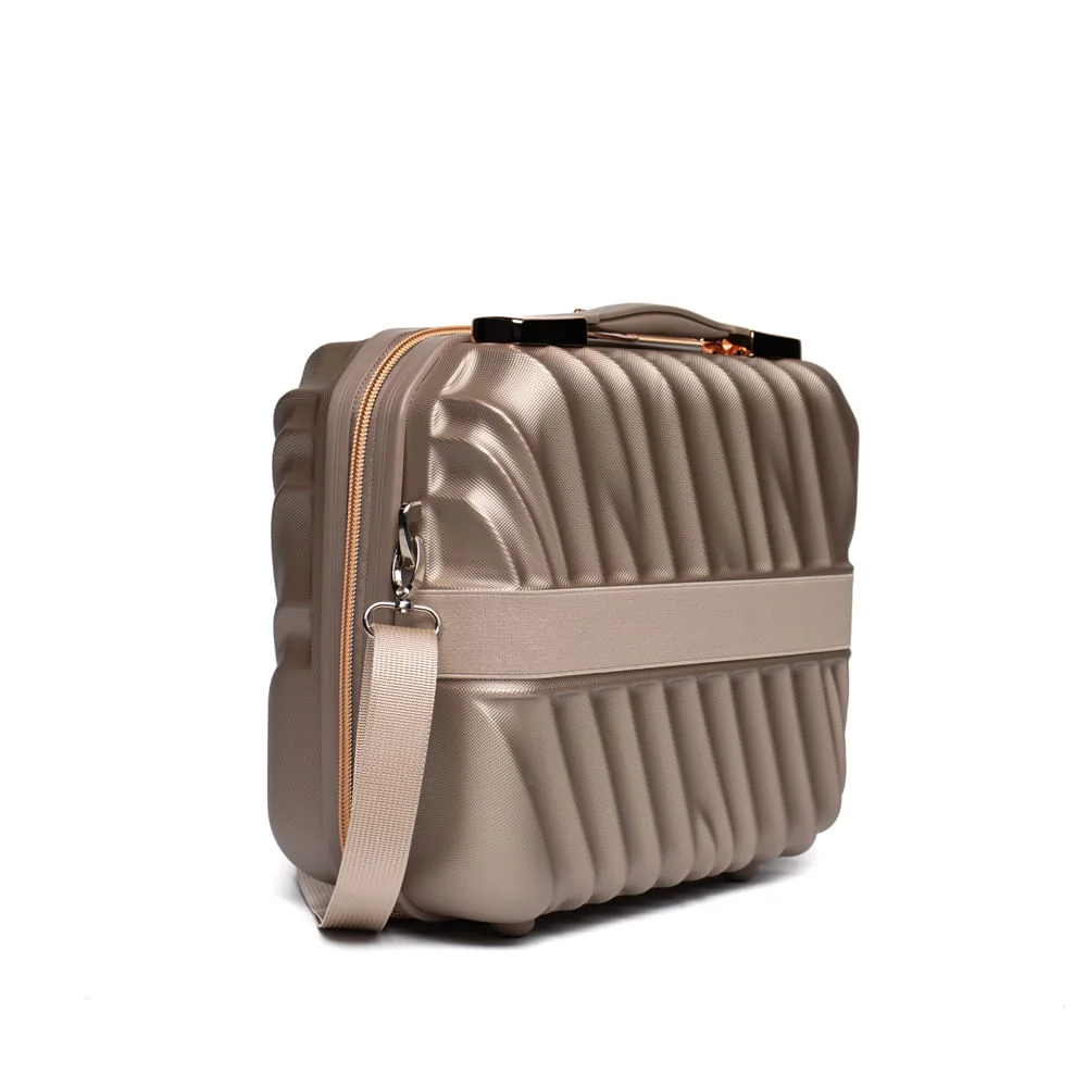 Frasqueira Viagem Yins Rígida ABS Pequena Dourado Dourado 3