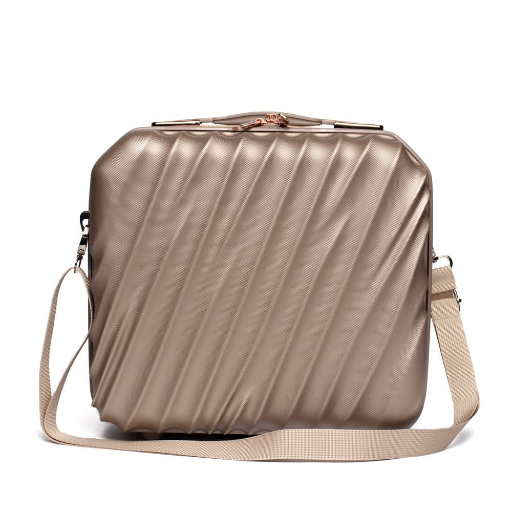 Frasqueira Viagem Yins Rígida ABS Média Dourado Dourado 2