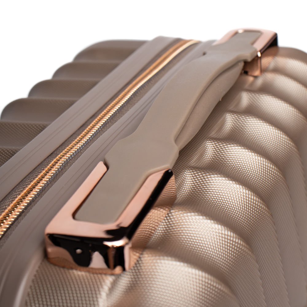 Frasqueira Viagem Yins Rígida ABS Média Dourado Dourado 4