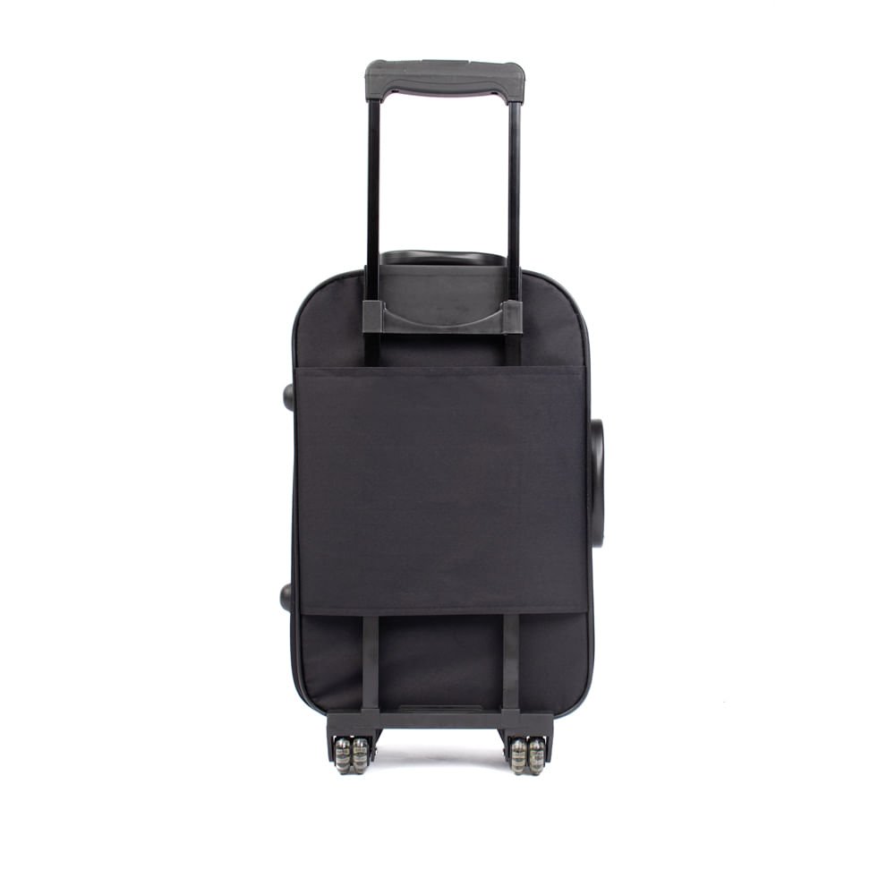 Mala Viagem Yins Pequena Expansível Cadeado Preto Preto 2