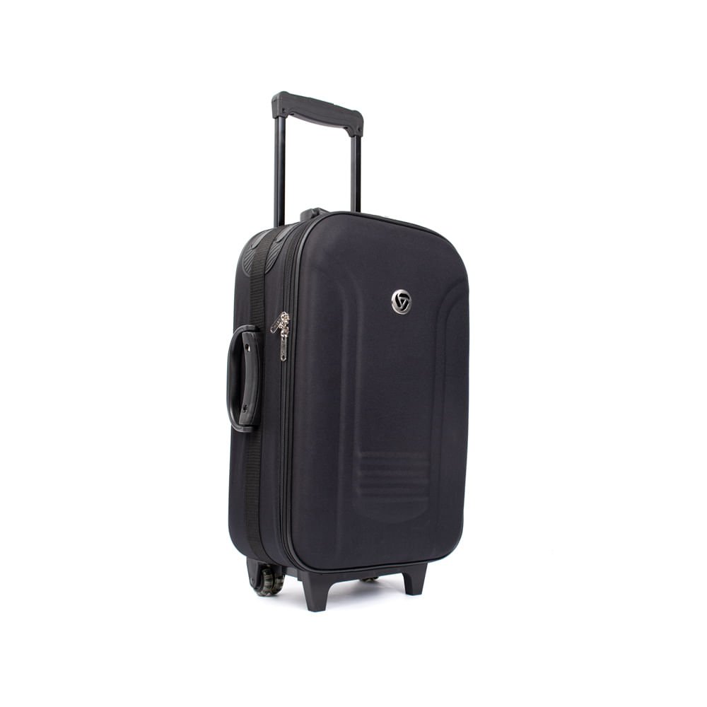 Mala Viagem Yins Pequena Expansível Cadeado Preto Preto 3